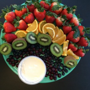 rainbow fruit platter